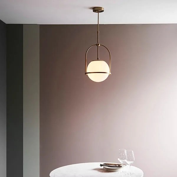 Endon 90844 - Lustră pe tijă ONTARIO 1xE27/10W/230V alamă