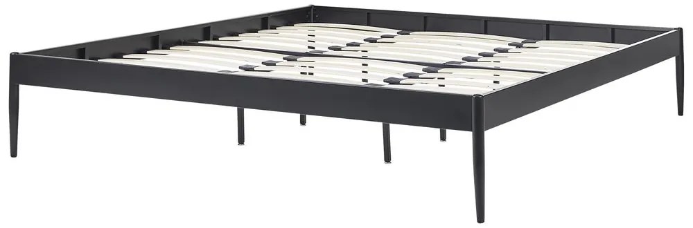 Pat matrimonial 180 cm Victoire (negru) (cu somieră). 1076352