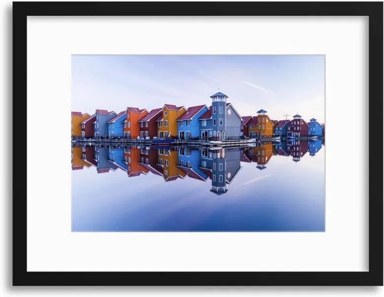 Imagine în cadru - Colored Homes by Ton Drijfhamer 40x30 cm