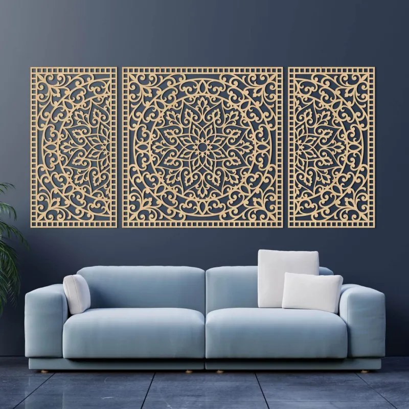 SENTOP | Decorațiune murală din lemn Mandala | FLORIA