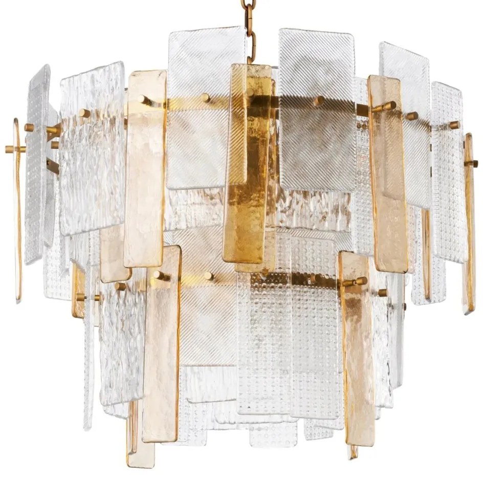Candelabru design LUX, Sticla Texturata, Cassiano