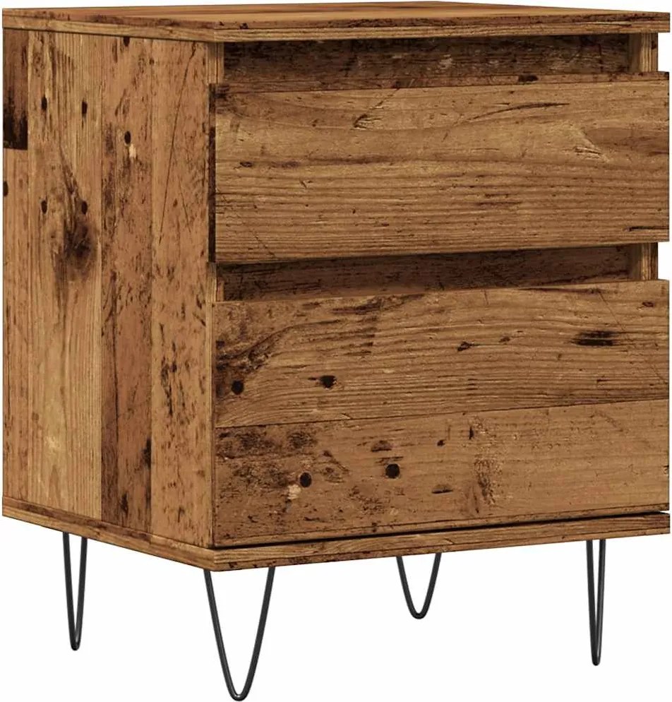 vidaXL Noptieră, lemn vechi, 40x35x50 cm, lemn prelucrat