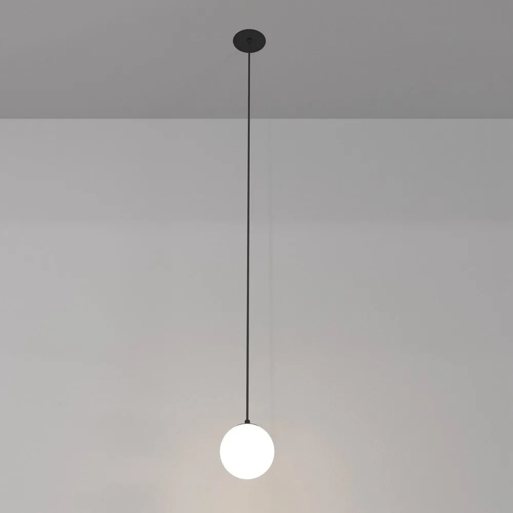 Pendul LED incastrabil design tehnic Luna negru, 4000K