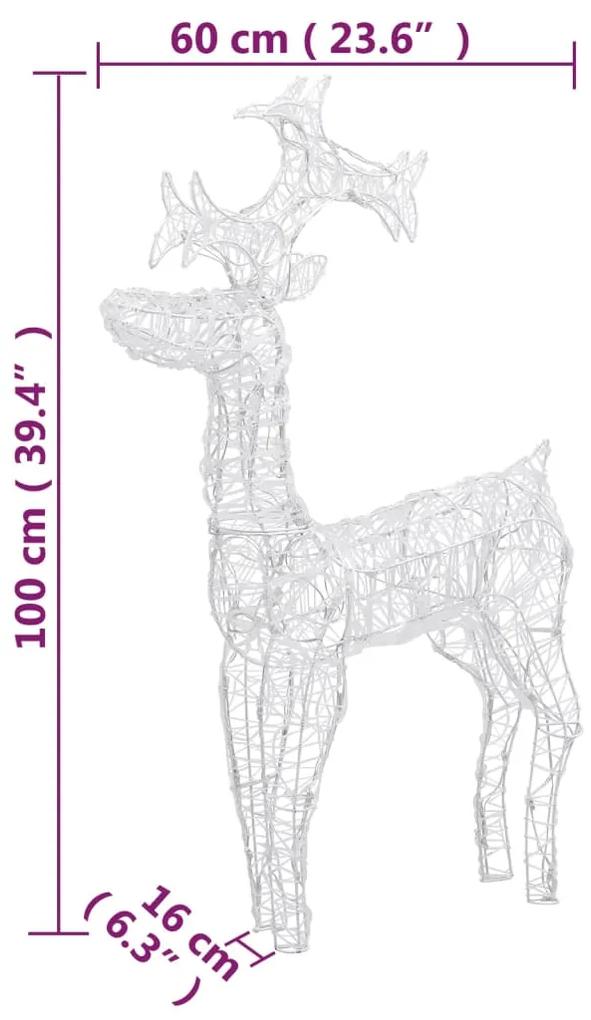 Decoratiuni reni de Craciun, 3 buc., 60x16x100 cm, acril 3, Multicolour, 60 x 16 x 100 cm