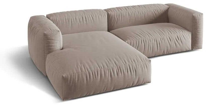 Colțar modular bej (cu colț pe partea stângă ) Martina – Micadoni Home