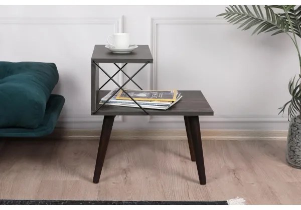 Noptieră CROSS 55x50 cm maro