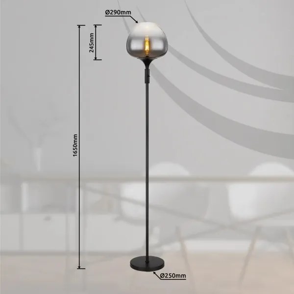 Globo 15548S2 - Lampă de podea MAXY 1xE27/40W/230V neagră