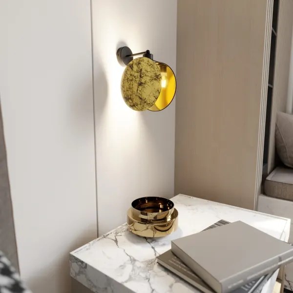 Lampă de perete MOTIF 1xE27/15W/230V auriu