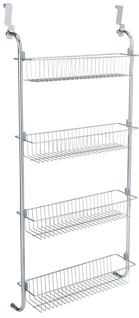 Raft cu cosuri pentru montare pe usa, din otel cromat