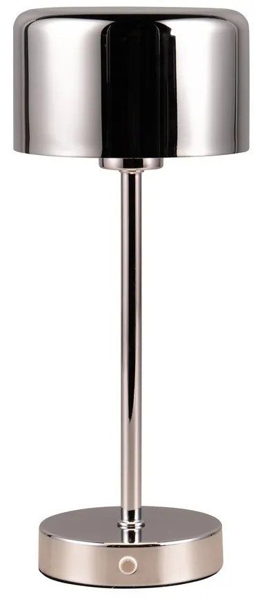 Veioză argintiu-lucios LED cu intensitate reglabilă (înălțime 30 cm) Jeff – Reality