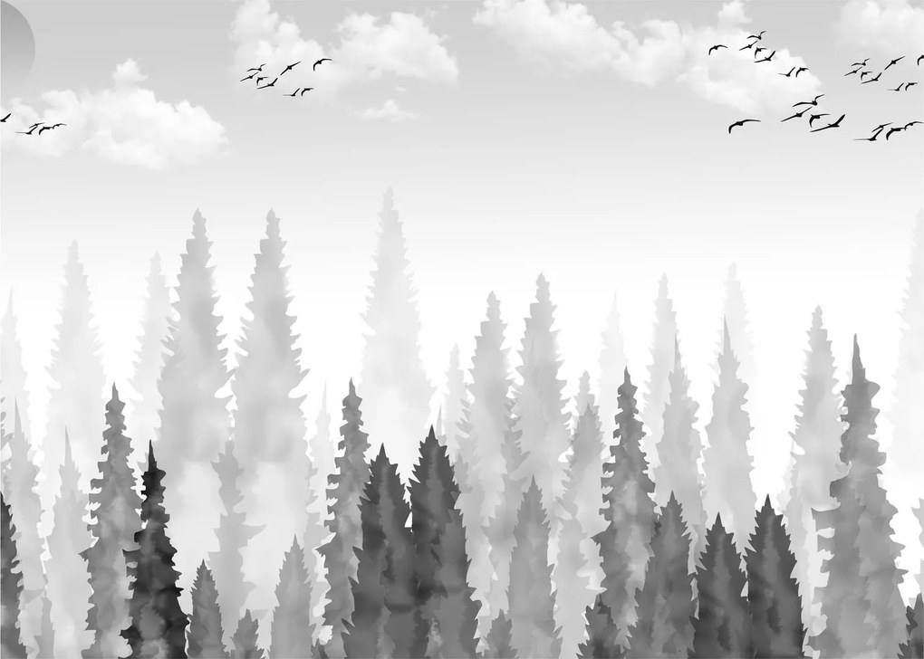 Tablou - Culmi de pădure (70x50 cm)