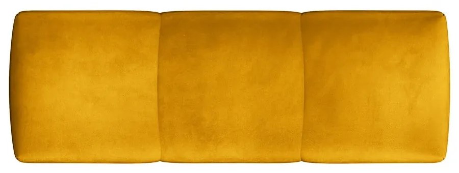 Cotieră pentru canapea modulară galbenă cu tapițerie din catifea Rome Velvet - Cosmopolitan Design