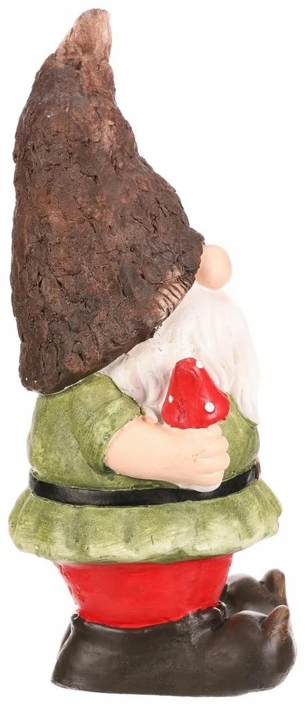 Decorațiuni de grădină Pitic cu haină verde, 19 x18 x 42 cm