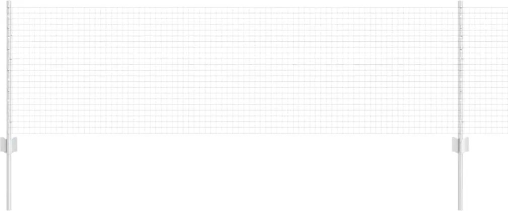 vidaXL Gard cu Stâlp Argintiu 0,6 x 10 m Oțel