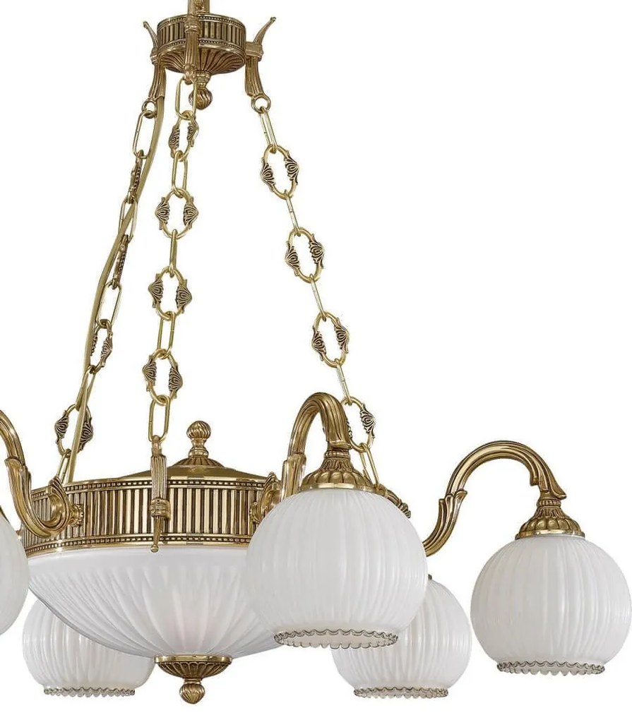 Lustra clasia din alama 6+2 design italian 9300