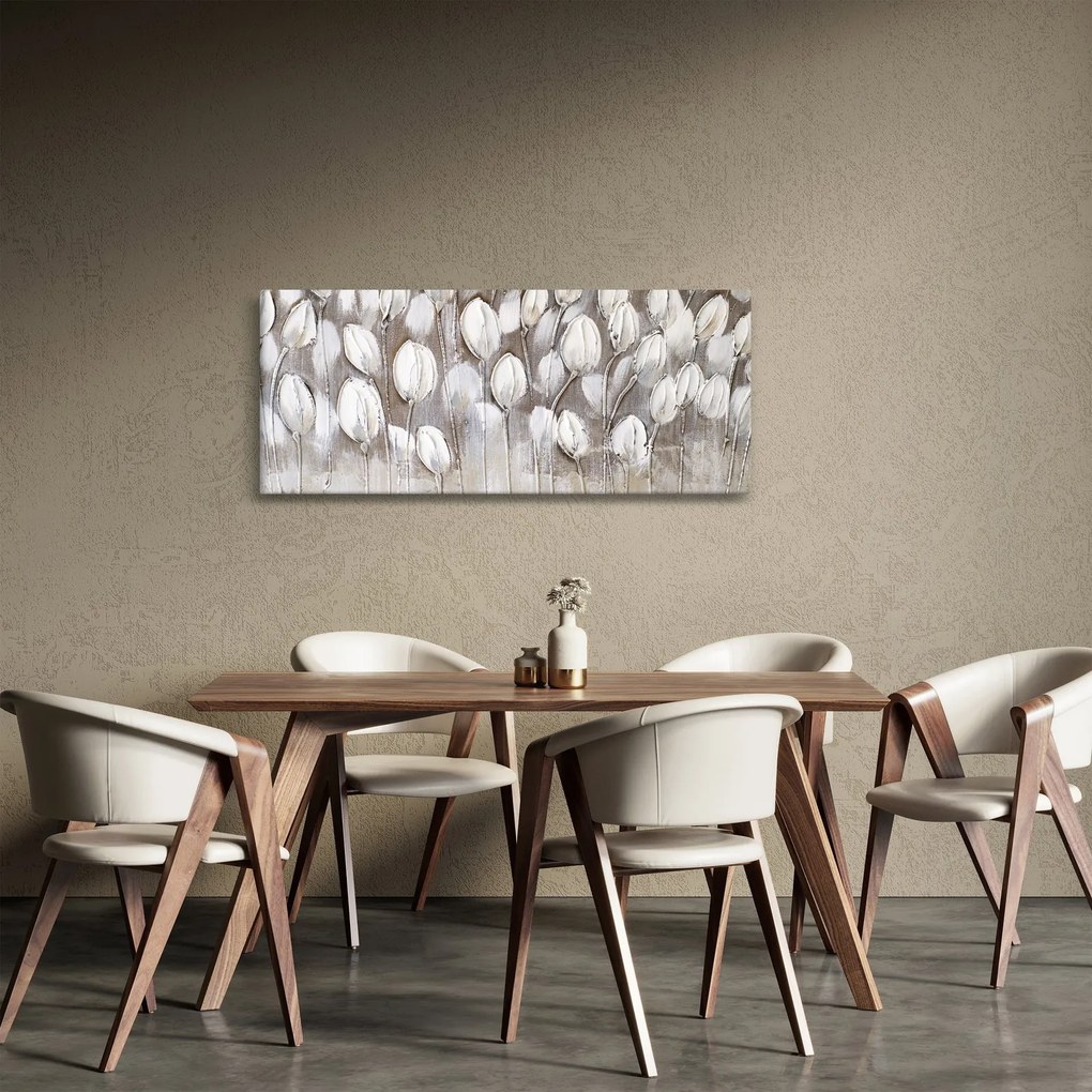 Tablou - Lalele structurate (120x50 cm)