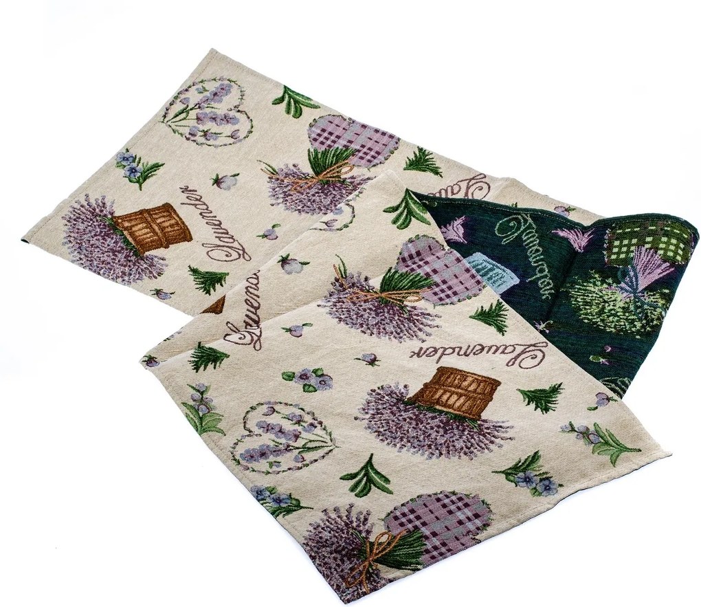 Traversă masă Lavandă, bej, 33 x 140 cm