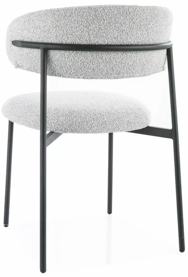 Scaun de dining bej ELTON cu picioare negre