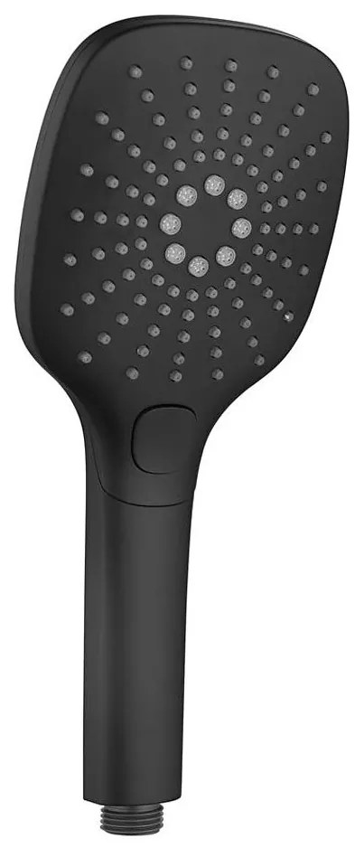 Sapho - Duș de mână cu buton, negru mat