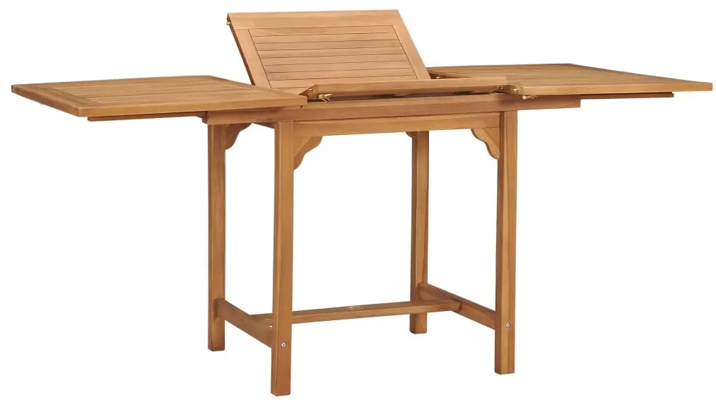 vidaXL Masă de grădină extensibilă (110-160)x80x75cm lemn masiv tec