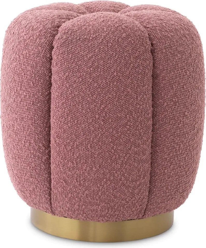 Taburete elegant design LUX Orchanic, Bouclé rose