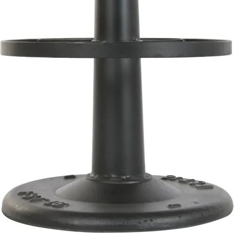 Scaun rotativ de bar din piele naturala si metal, stil industrial, "Rotor"