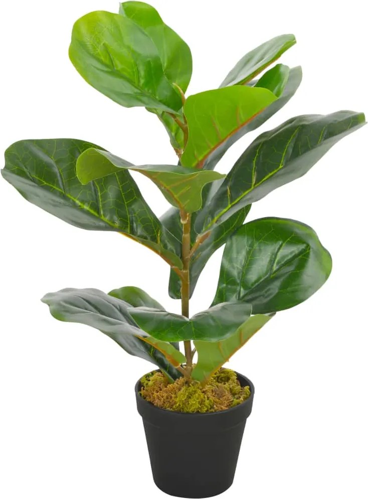 vidaXL Plantă artificială ficus cu ghiveci, verde, 45 cm