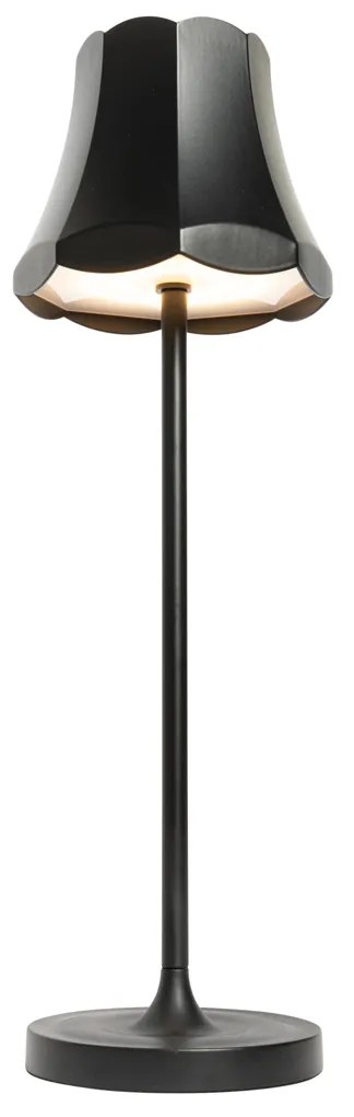 Lampă de masă retro neagră reîncărcabilă IP44 - Granny