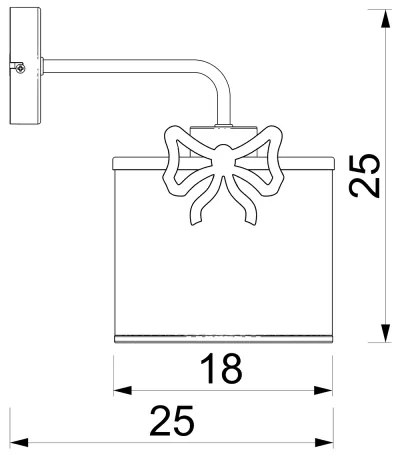 Lampă de perete pentru copii SWEET 1xE27/15W/230V alb/roșu/arc