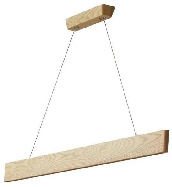 Lustră LED pe cablu LED/22W/230V 4000K 120 cm frasin/lemn masiv