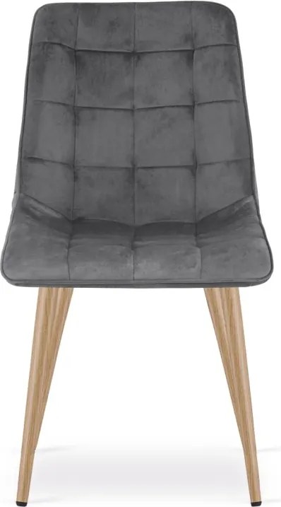 Scaun de masa SPLIT VELVET, gri inchis