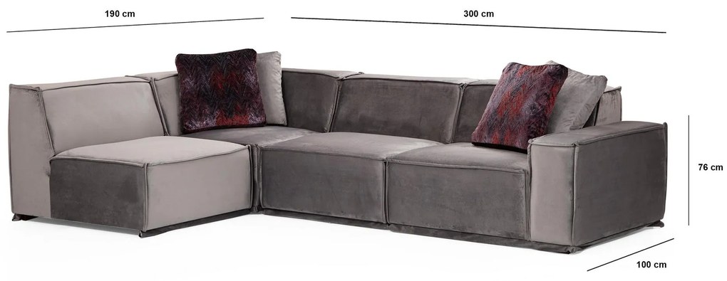 Colțar Legaletta 7 (gri). 1106877