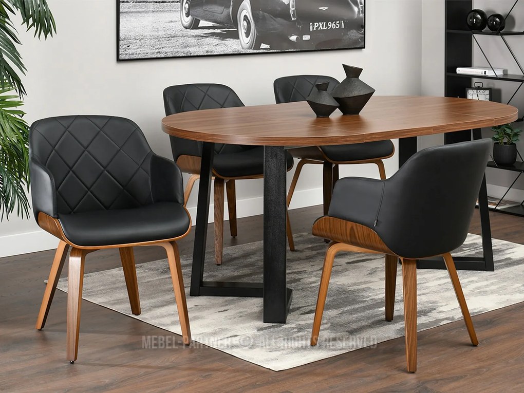 Scaun Sorien K (negru + nuc). 1111268