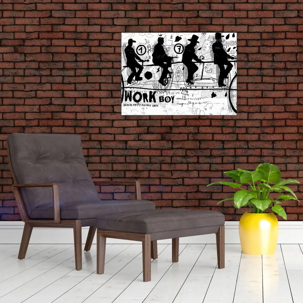 Tablou - Munca în echipă, ciclism (70x50 cm)