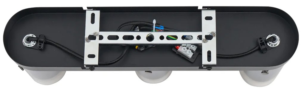 Spot modern de tavan Gunmetal cu 3 lumini rotativ și reglabil - Drain