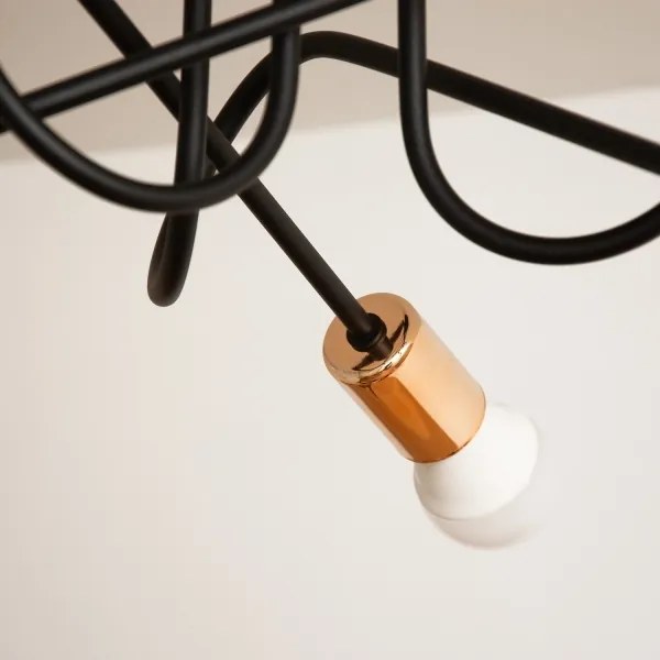 Lustră aplicată LED OXFORD 3x E27/15W/230V neagră