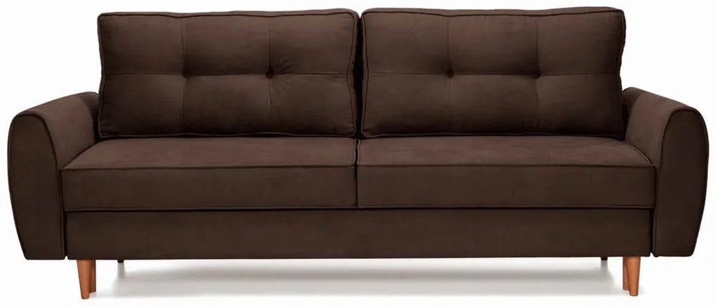 Canapea Extensibilă 3 locuri, RIGA, cu ladă de depozitare, 229x90x90 cm, Maro-Enjoy