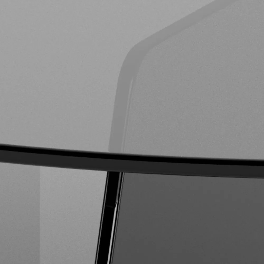 Măsuță de cafea gri rotundă din sticlă ø 80 cm Samos – Actona