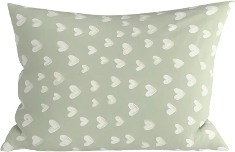Fata de perna din microfibra STARS HEARTS 50x70 cm, verde