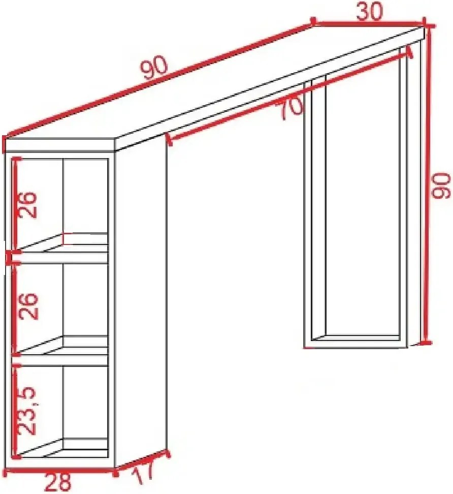 Masa bucatarie ,tip bar, lemn.seria wood A-620,pin natur-negru,90x30x90cm, 30102