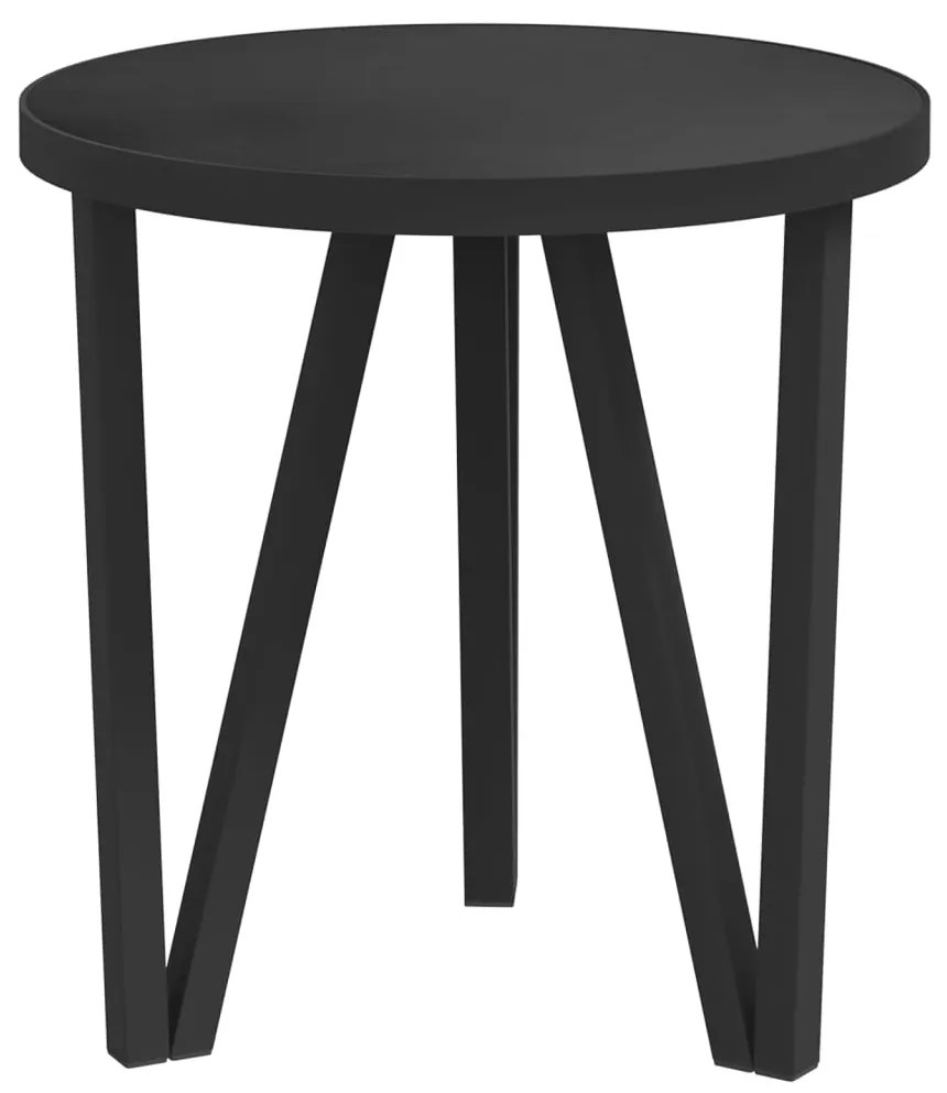 331667 vidaXL Masă de ceai, negru, Ø35 cm, MDF