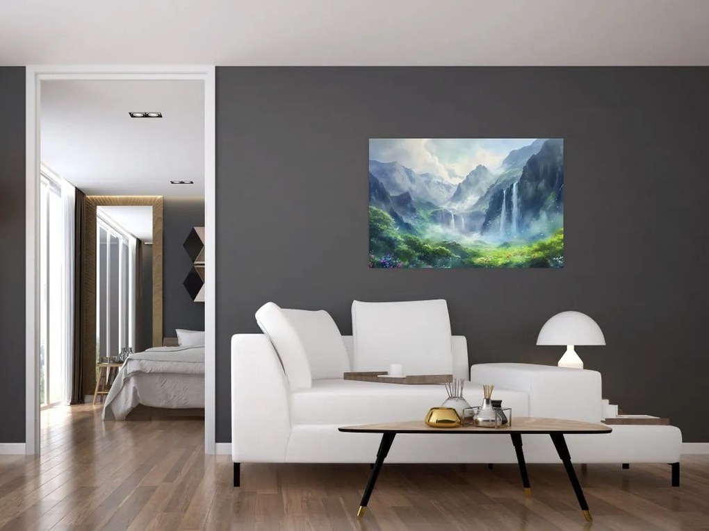 Tablou - Valea cascadelor (90x60 cm)