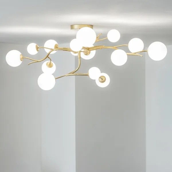 Lustră LED aplicată Brilagi MISTEL 15xG9/3W/230V auriu/alb