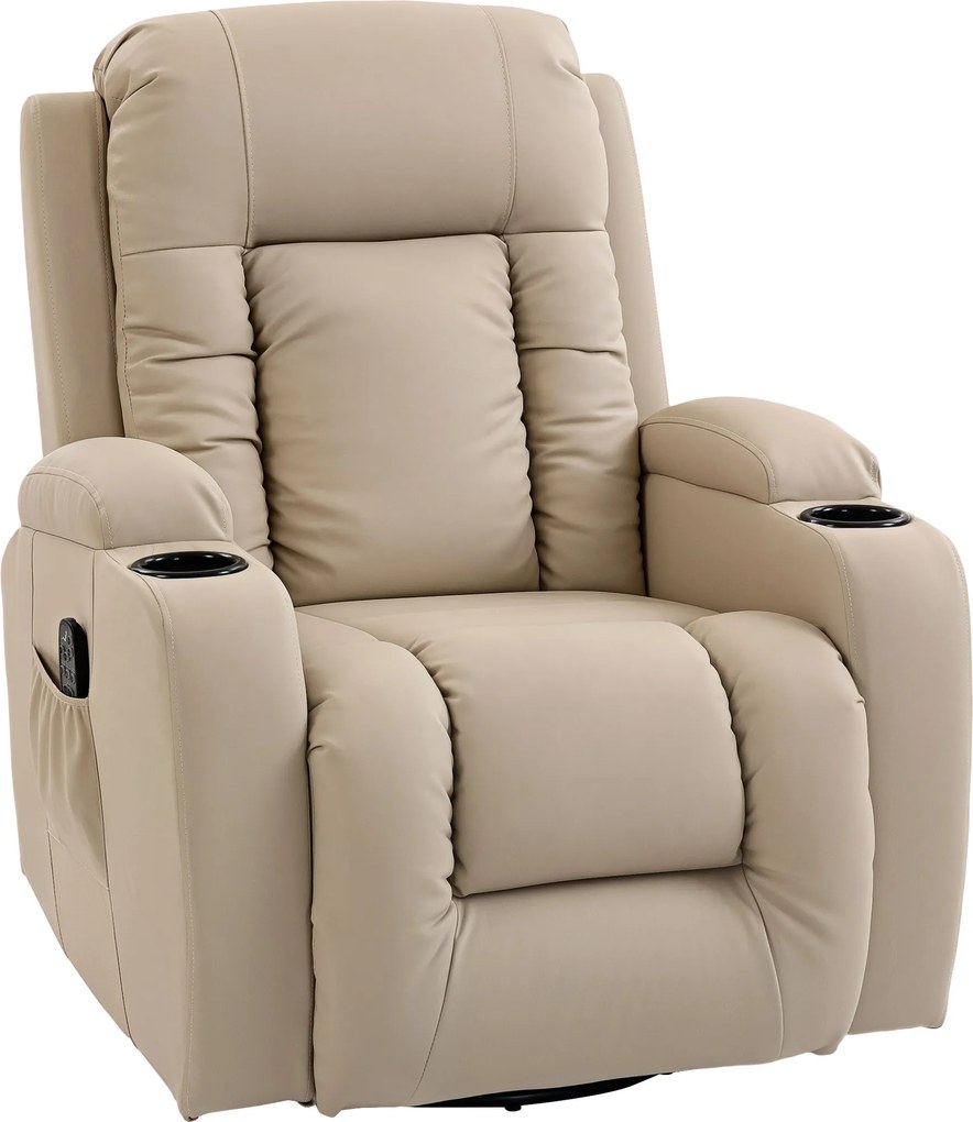 Homcom Fotoliu Relax – Rabatabil cu Masaj &amp; incalzire | Aosom Romania