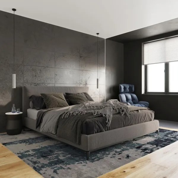 Sollux SL.0653 - Lustr LUVO 1xGU10/40W/230V beton/negru pe sârmă