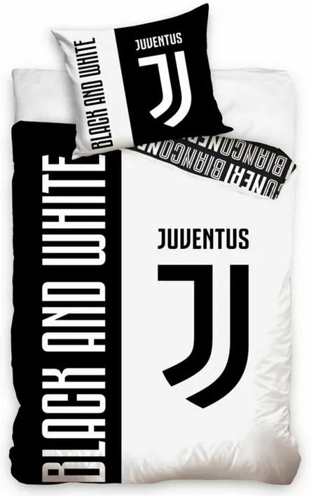 Lenjerie de pat FC Juventus Bianco e Neri, 140 x 200 cm,  70 x 90 cm