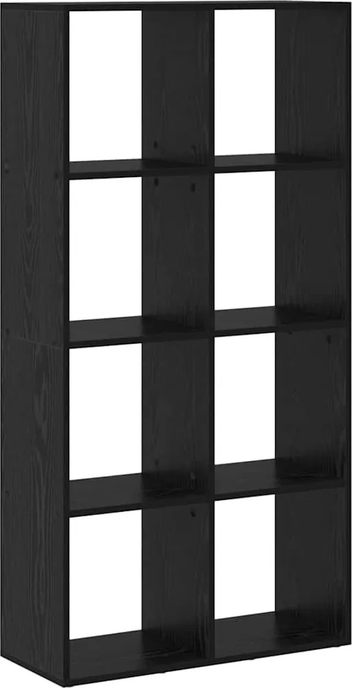 vidaXL Dulap pentru cărți Stejar Negru 69,5 x 29 x 137,5 cm