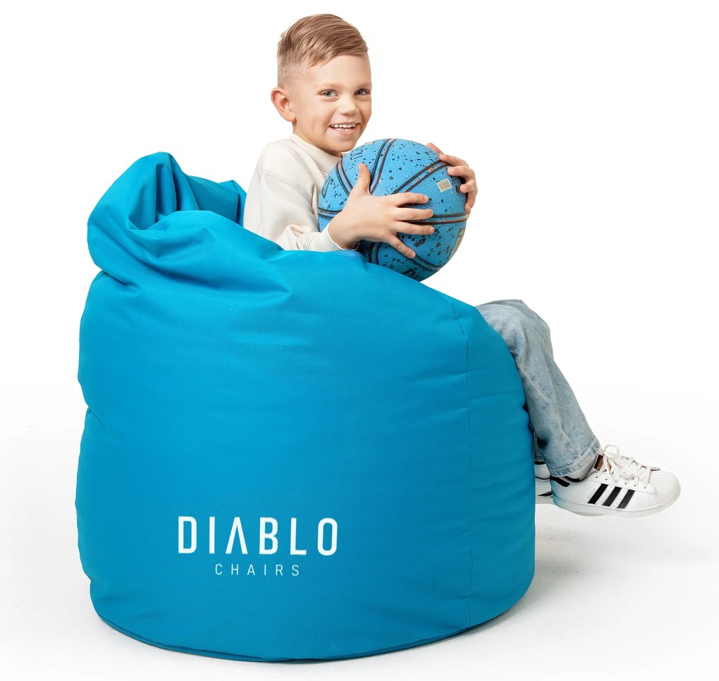 Fotoliul tip puf Diablo Chairs pentru copii: Albastru