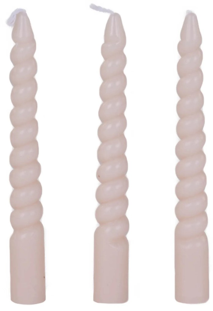 Lumânări spirale de masă din parafină, 10 cm