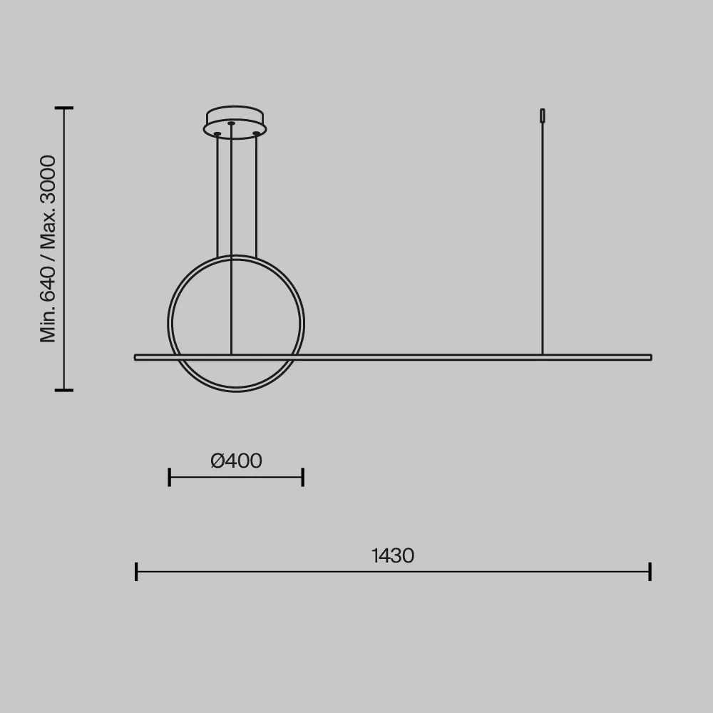 Lustra LED suspendata design geometric Halo negru